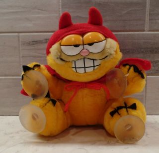 Dakin Garfield Cat Plush Suction Cup Cling Devil Cape