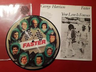 George Harrison Faster / Your Love Is Forever Picture Disc Pic Vinyl 7 " 45