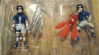 2002 Sasuke Uchiha Masashi Kishimoto Action Figures In Plastic With Weapons.