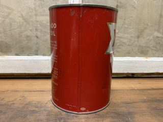 Vintage Shell X - 100 Motor Oil Metal Quart Full Canco Can Gas Advertising 5