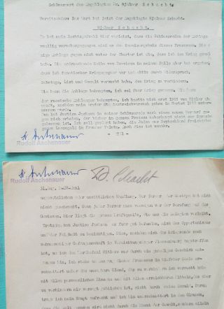 Rudolf Aschenauer Signature On Nuremberg Trial Document