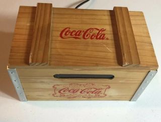 Coca Cola Wood Crate Fm Am Digital Alarm Clock Radio