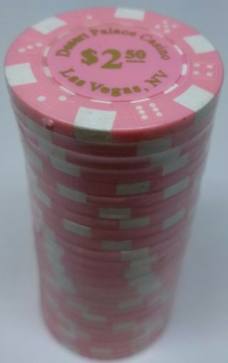 Poker Chips (25) $2.  50 Desert Palace 11.  5 Gram Clay Composite