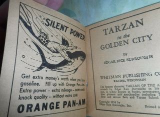 TARZAn BLB in the Golden City Premium SC Pan - Am Motor Oil Premium 1938 RARE 4