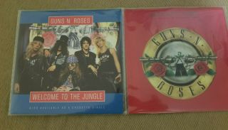 2 Guns N Roses Picture Sleeve 45 Record - Sweet Child O Mine,  Welcome To Jungle