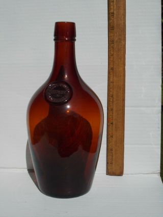 Antique Paul Jones Whiskey,  Red Amber,  Odd Size,  Blob Seal,  Louisville,  Kentucky