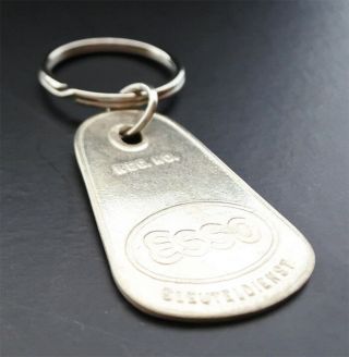 Vintage 1970s Esso Sleuteldienst W Logo Key Chain Key Ring Very Rare