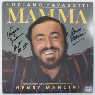 Henry Mancini Signed Autographed Album Vinyl Record " Mamma: Italian Songs "