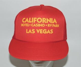 Vtg Unworn 1980s California Casino Hotel Rv Park Las Vegas Snapback Hat