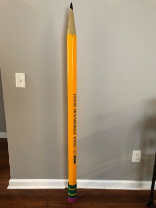 Giant Size Dixon Ticonderoga Faux Pencil Store Display 68 " 5 1/2 Feet Long