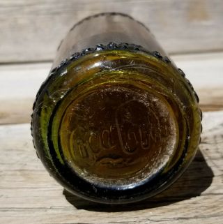 Rare Canadian Amber Straight Sided Coca - Cola Soft Drink Bottle. 4