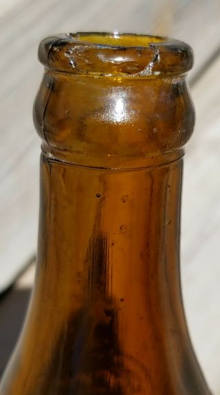 Rare Canadian Amber Straight Sided Coca - Cola Soft Drink Bottle. 6