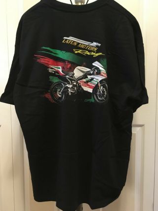 Triumph Castrol Latus Motors Promotional Motorcycle Racing Mens T - Shirt Xl Black