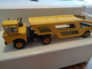 Vintage Mighty Tonka Yellow Car Carrier Or Restore
