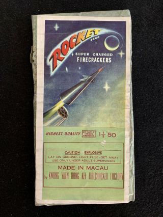 Firecracker Label Rocket 50’s Macau Complete