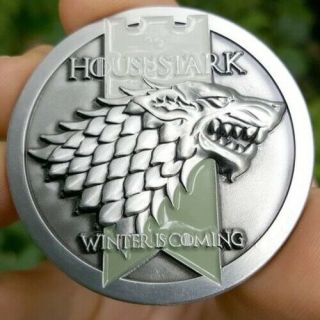 Game Of Thrones House Stark Poker Card Guard Chip Protector Golf Marker Coin
