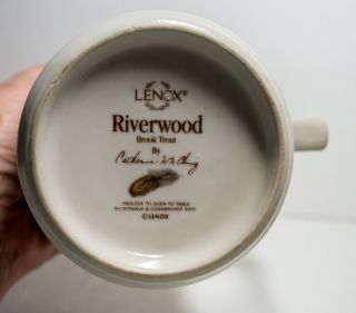 Lenox Riverwood Salmon & Brook Trout Coffee Mug Beer Steins 5 inches EXC 5
