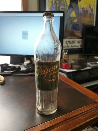 Vintage 1930s Paper Label Payro Vinegar Btl Jones Bros Oregon Washington