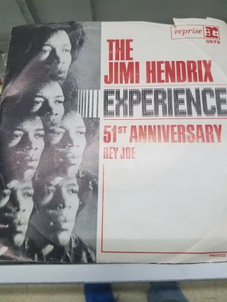 Jimi Hendrix Experience: Hey Joe - 51st Anniversary - U.  S.  7 " 67 Reprise 0572 Dj Psl