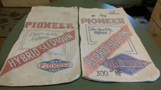 Pioneer Hybrid Seed Corn Bags - 2 Styles 300mf And 303mf