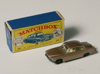 Vintage 1960 ' s MATCHBOX - 28 MARK 10 JAGUAR with Box - by Lesney 2