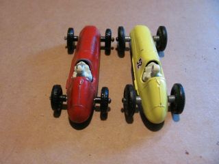 Lesney Maserati 4clt/1948 Diecast Cars.  One Red,  One Yellow.  52 No.  52