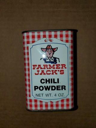 Farmer Jack 4 Ounce Chili Powder Tin From Borman Food Stores Detroit