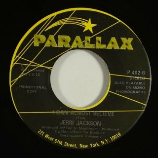 Jerri Jackson " I Can Almost Believe " Crossover Soul/funk 45 Parallax Promo Mp3