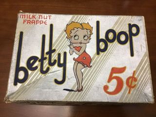 Betty Boop 1930s Store Display Candy Bar Box Milk Frappe Max Fleischer Cartoon
