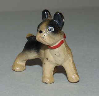 Antique Miniature Cast Iron Boston Terrier Dog