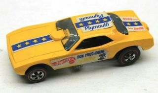 1969 Hot Wheels Redline Plymouth Duster Don Prudhomme Diecast Funny Car Mattel