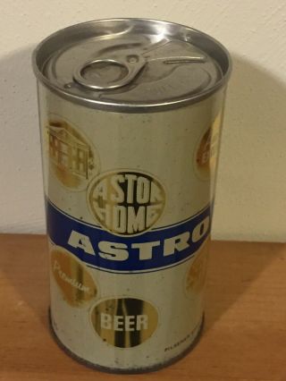 Astro Beer,  Pull Fan Tab Beer Can,  Pilsener Brewing Co.  Pittsburgh,  Pa