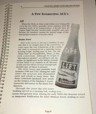 “Coll.  Appl.  Color Label Soda Bottl.  ” price guide; 1995; 2nd Ed.  ; VG; 111 pgs 4