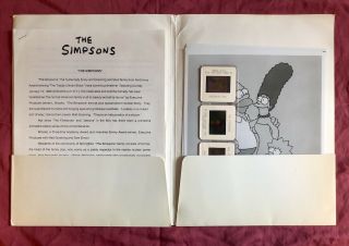 THE SIMPSONS Very Rare 1989 Season One Press Kit W/COMPLETE Set of Pics & Slides 2