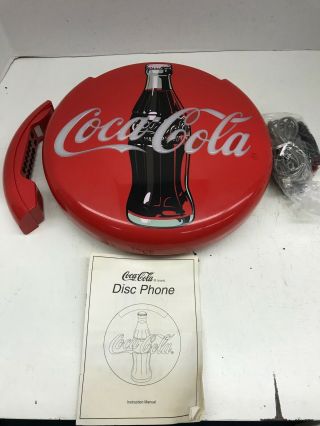 Coca - Cola Blinking Disc Phone 1995 - Box - Neon Lights Musical Ringer