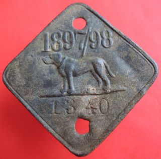Poland - Old 1897/98 Dog Tax Tag - More On Ebay.  Pl