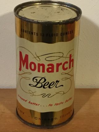 Monarch Beer,  Chicago Flat Top Beer Can,  Monarch Brewing Co.  Chicago,  Il
