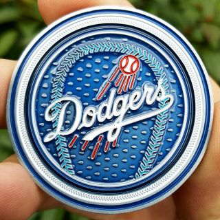 Premium Mlb Los Angeles La Dodgers Poker Card Guard Protector Golf Marker Coin