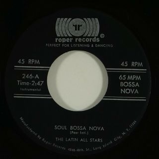 Latin All Stars " Soul Bossa Nova " Latin Jazz Mod 45 Roper Mp3