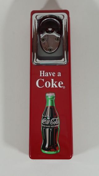 Coca - Cola Bottle Opener Cap Catcher Wall Mount From 1997 Have A Coke Cond.