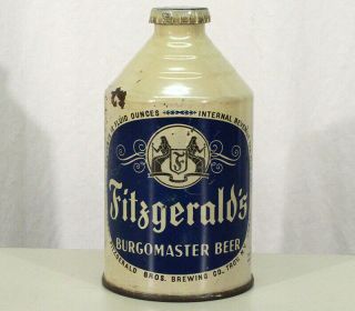 Fitzgeralds Burgomaster Irtp Crowntainer Cone Top Beer Can Troy York Ny Fitz
