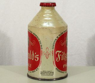 FITZGERALD ' S PALE ALE IRTP CREAM CROWNTAINER CONE TOP BEER CAN TROY,  YORK NY 2
