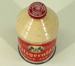 FITZGERALD ' S PALE ALE IRTP CREAM CROWNTAINER CONE TOP BEER CAN TROY,  YORK NY 5