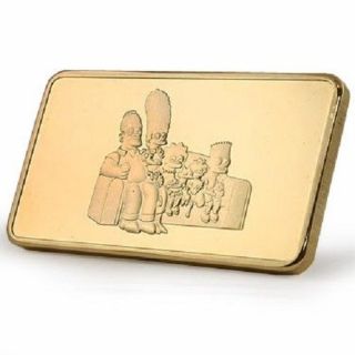 The Simpsons | Limited Edition 24k Gold Bar Only 500 In Existence.