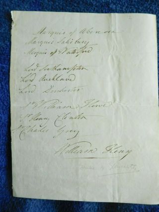 William Henry,  Duke Of Gloucester Brother Of King George 3 Signature