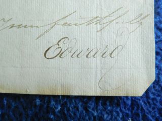 Edward Duke of Kent father of Queen Victoria - signature 2