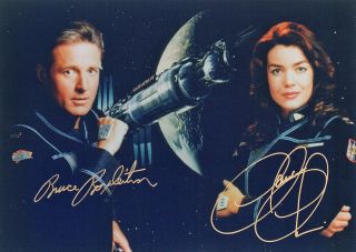 Claudia Christian & Bruce Boxleitner Double Signed Autograph Babylon 5 B5 Photo