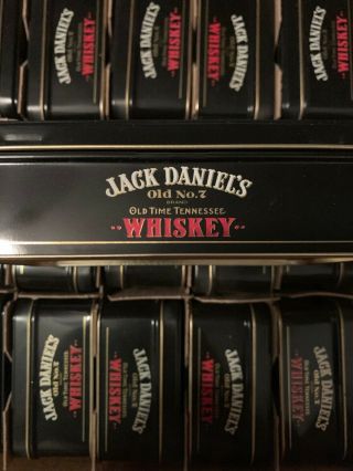 1 Complete Case Of 30Jack Daniels Antique Metal Box Tins  50 ML Bottles 4