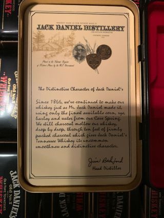 1 Complete Case Of 30Jack Daniels Antique Metal Box Tins  50 ML Bottles 5