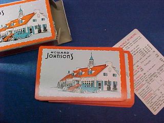1930s HOWARD JOHNSONS Restaurant DECK of ADVERTISING PLAYING CARDS 3